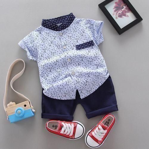 Children's Short Sets Kid's Clothing Boys Short Sleeve - Blue